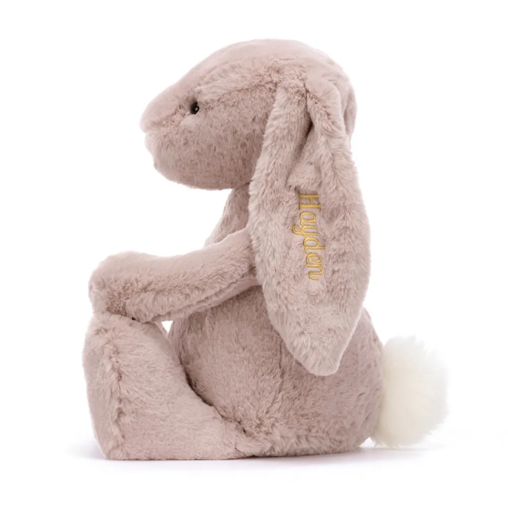 Jellycat Personalised Bashful Luxe Bunny Rosa Huge